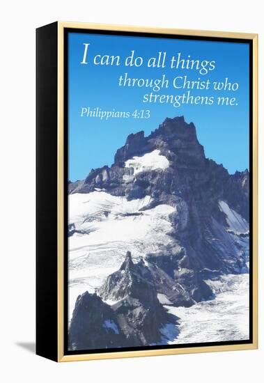 Philippians 4:13 - Inspirational-Lantern Press-Framed Stretched Canvas