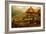 Philippine Village with Natives and Grass Guts on Stilts-F.W. Kuhnert-Framed Art Print