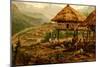 Philippine Village with Natives and Grass Guts on Stilts-F.W. Kuhnert-Mounted Art Print