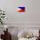 Philippines Flag Design with Wood Patterning - Flags of the World Series-Philippe Hugonnard-Art Print displayed on a wall