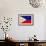 Philippines Flag Design with Wood Patterning - Flags of the World Series-Philippe Hugonnard-Framed Art Print displayed on a wall