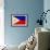 Philippines Flag Design with Wood Patterning - Flags of the World Series-Philippe Hugonnard-Framed Art Print displayed on a wall