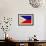 Philippines Flag Design with Wood Patterning - Flags of the World Series-Philippe Hugonnard-Framed Art Print displayed on a wall