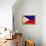 Philippines Flag Design with Wood Patterning - Flags of the World Series-Philippe Hugonnard-Framed Stretched Canvas displayed on a wall