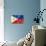 Philippines Flag-daboost-Art Print displayed on a wall