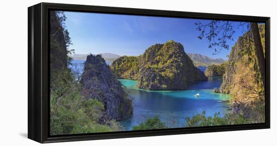 Philippines, Palawan, Coron Island, Kayangan Lake, Elevated View from One of the Limestone Cliffs-Michele Falzone-Framed Premier Image Canvas