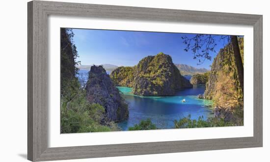 Philippines, Palawan, Coron Island, Kayangan Lake, Elevated View from One of the Limestone Cliffs-Michele Falzone-Framed Photographic Print