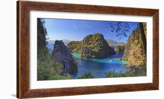 Philippines, Palawan, Coron Island, Kayangan Lake, Elevated View from One of the Limestone Cliffs-Michele Falzone-Framed Photographic Print