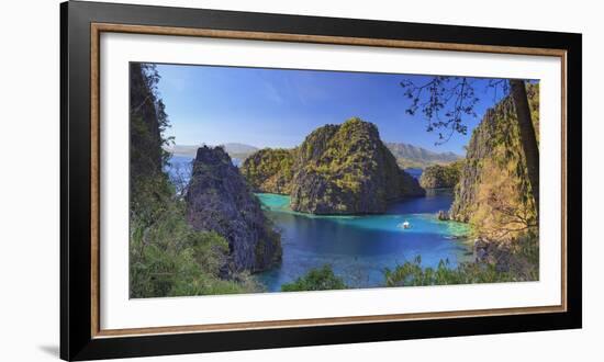 Philippines, Palawan, Coron Island, Kayangan Lake, Elevated View from One of the Limestone Cliffs-Michele Falzone-Framed Photographic Print