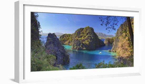 Philippines, Palawan, Coron Island, Kayangan Lake, Elevated View from One of the Limestone Cliffs-Michele Falzone-Framed Photographic Print