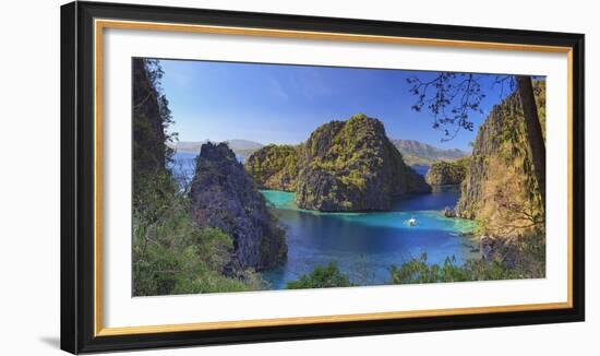 Philippines, Palawan, Coron Island, Kayangan Lake, Elevated View from One of the Limestone Cliffs-Michele Falzone-Framed Photographic Print