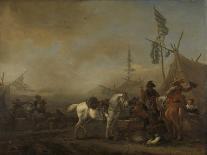 Halte de chasseurs et de cavaliers-Philips Wouwerman-Framed Giclee Print