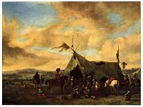Landscape with a Sign Post-Philips Wouwerman-Art Print