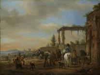 Encampment at the time of the Thirty Years' War-Philips Wouwerman-Giclee Print