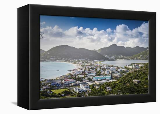 Philipsburg, Sint Maarten, Dutch Antilles Cityscape at the Great Salt Pond.-SeanPavonePhoto-Framed Premier Image Canvas