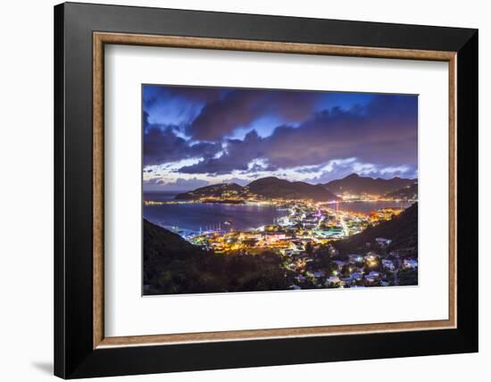 Philipsburg, Sint Maarten, Dutch Antilles Cityscape at the Great Salt Pond.-SeanPavonePhoto-Framed Photographic Print