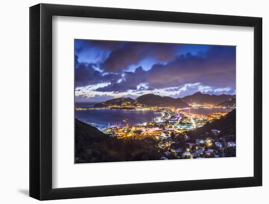 Philipsburg, Sint Maarten, Dutch Antilles Cityscape at the Great Salt Pond.-SeanPavonePhoto-Framed Photographic Print