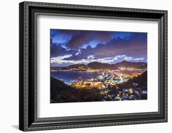 Philipsburg, Sint Maarten, Dutch Antilles Cityscape at the Great Salt Pond.-SeanPavonePhoto-Framed Photographic Print