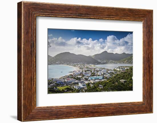 Philipsburg, Sint Maarten, Dutch Antilles Cityscape at the Great Salt Pond.-SeanPavonePhoto-Framed Photographic Print