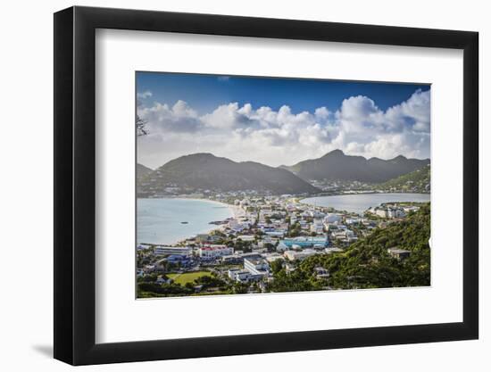 Philipsburg, Sint Maarten, Dutch Antilles Cityscape at the Great Salt Pond.-SeanPavonePhoto-Framed Photographic Print