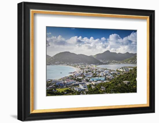 Philipsburg, Sint Maarten, Dutch Antilles Cityscape at the Great Salt Pond.-SeanPavonePhoto-Framed Photographic Print