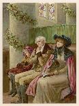 Three Generations in a Church Pew at Christmas Time-Phillips Brooks-Art Print