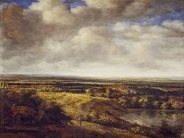 Flat Landscape with a View to Distant Hills, 1648 (Oil on Panel)-Phillips de Koninck-Framed Giclee Print
