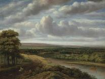 Flat Landscape with a View to Distant Hills, 1648 (Oil on Panel)-Phillips de Koninck-Framed Giclee Print