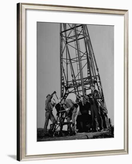Phillips Petroleum Company Employees, Members of the Phillips 66 Champion Amateur Team, Working-Cornell Capa-Framed Premium Photographic Print