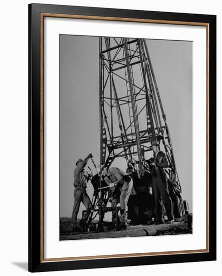 Phillips Petroleum Company Employees, Members of the Phillips 66 Champion Amateur Team, Working-Cornell Capa-Framed Premium Photographic Print