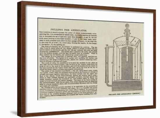 Phillips's Fire Annihilator, Section-null-Framed Giclee Print