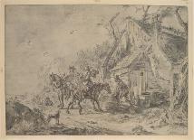 A Halt Before The Tavern-Phillips Wouwerman-Art Print