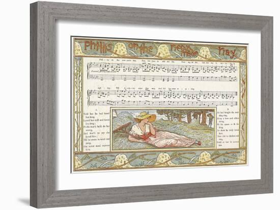 Phillis on the New Made Hay', Song Illustration from 'Pan-Pipes', a Book of Old Songs, Newly…-Walter Crane-Framed Giclee Print