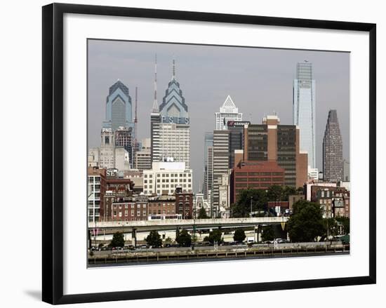 Philly Skyline Debate-Tom Mihalek-Framed Photographic Print