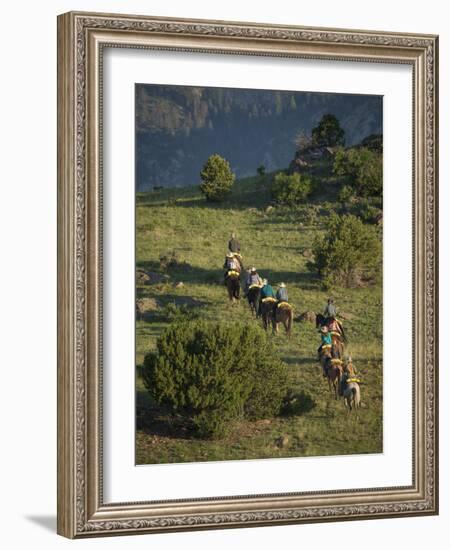 Philmont Cavalcades Ride Horses Through the Rugged Mountain Wilderness, Cimarron, New Mexico-Maresa Pryor-Framed Photographic Print