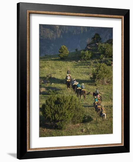 Philmont Cavalcades Ride Horses Through the Rugged Mountain Wilderness, Cimarron, New Mexico-Maresa Pryor-Framed Photographic Print