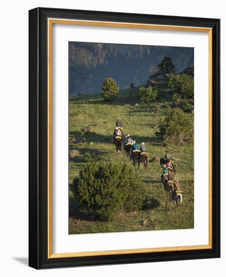 Philmont Cavalcades Ride Horses Through the Rugged Mountain Wilderness, Cimarron, New Mexico-Maresa Pryor-Framed Photographic Print