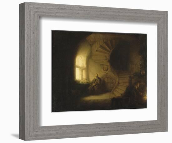 Philosophe en méditation-Rembrandt van Rijn-Framed Giclee Print