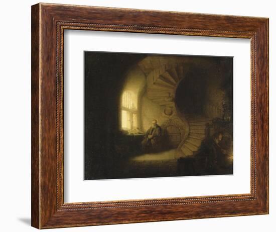 Philosophe en méditation-Rembrandt van Rijn-Framed Giclee Print