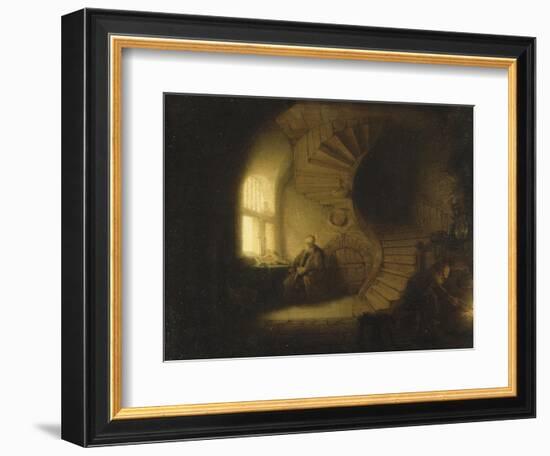 Philosophe en méditation-Rembrandt van Rijn-Framed Giclee Print