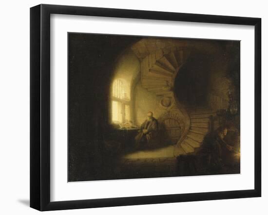 Philosophe en méditation-Rembrandt van Rijn-Framed Giclee Print