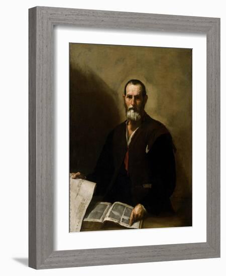 Philosopher Crates of Thebes, 1636-José de Ribera-Framed Giclee Print