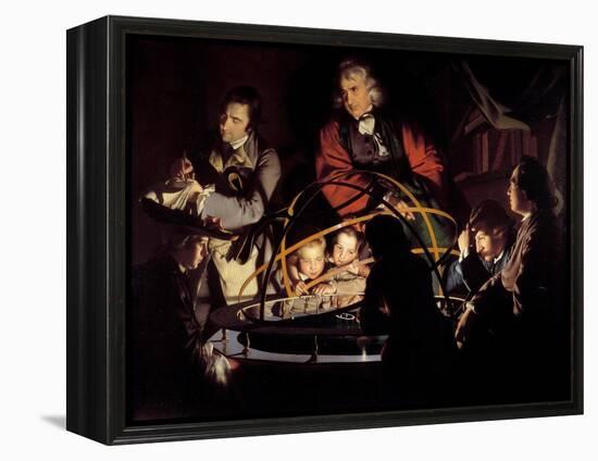 Philosopher Exposing the Movement of Planets Scientists around an Armillary Sphere Taking Notes. Pa-Joseph Wright of Derby-Framed Premier Image Canvas