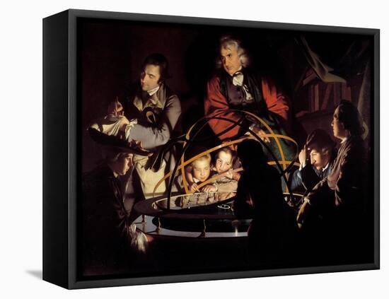 Philosopher Exposing the Movement of Planets Scientists around an Armillary Sphere Taking Notes. Pa-Joseph Wright of Derby-Framed Premier Image Canvas