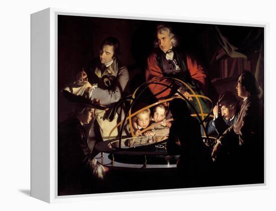 Philosopher Exposing the Movement of Planets Scientists around an Armillary Sphere Taking Notes. Pa-Joseph Wright of Derby-Framed Premier Image Canvas