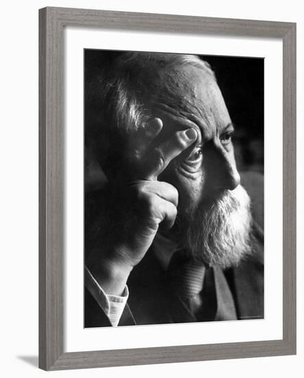 Philosopher Martin Buber, an Advocate of Arab Jewish Rapprochement-Paul Schutzer-Framed Premium Photographic Print