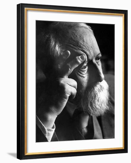 Philosopher Martin Buber, an Advocate of Arab Jewish Rapprochement-Paul Schutzer-Framed Premium Photographic Print