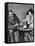 Philosopher Writer Jean Paul Sartre and Simone de Beauvoir Taking Tea Together-David Scherman-Framed Premier Image Canvas