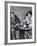 Philosopher Writer Jean Paul Sartre and Simone de Beauvoir Taking Tea Together-David Scherman-Framed Premium Photographic Print