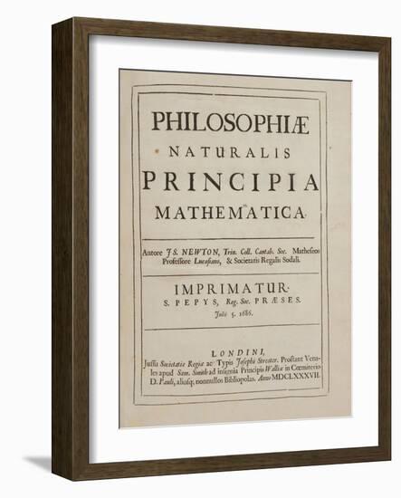 Philosophiae Naturalis Principia Mathematica-Sir Isaac Newton-Framed Giclee Print